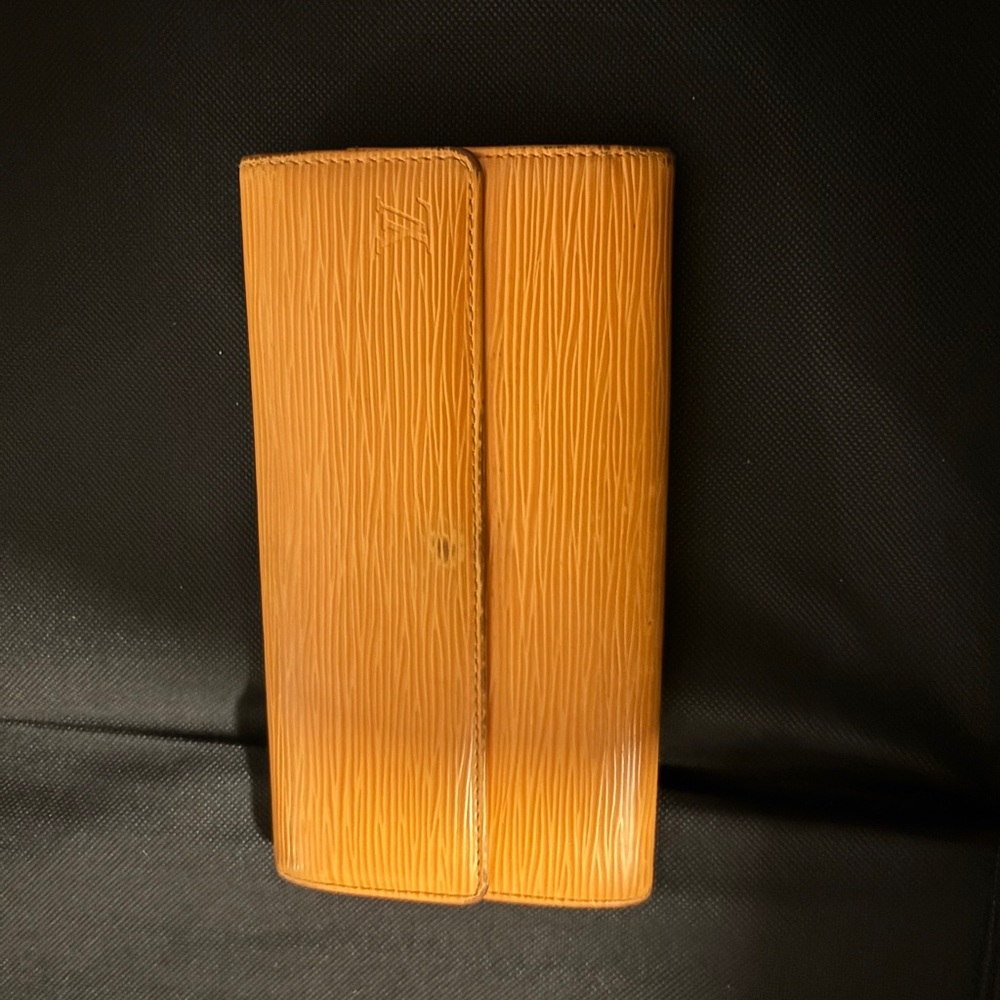 Authenticated Louis Vuitton Vibrant Orange Wallet -vintage